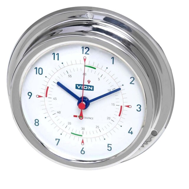 Vion Ship Clock Polished Stainless Steel Analog A100c 129 X 40 Mm