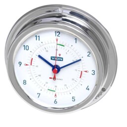 Vion Ship Clock Polished Stainless Steel Analog A100c 129 X 40 Mm
