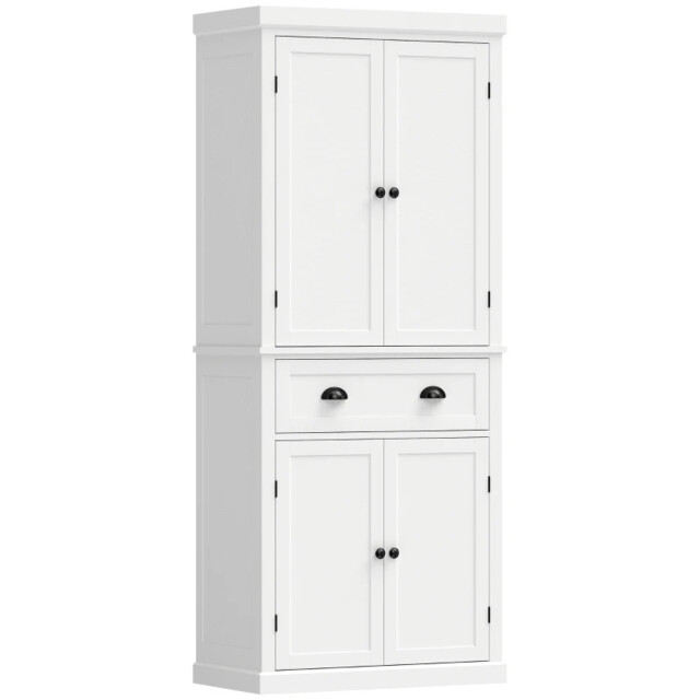Tall Kitchen Cupboard 183cm Freestanding Storage Cabinet W/ Drawer