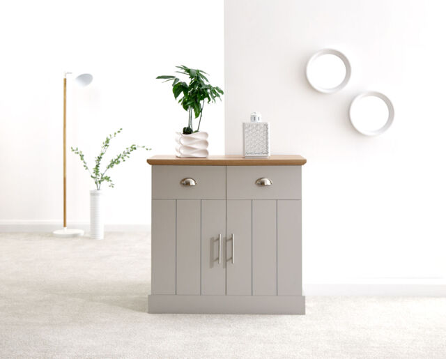 Kendal Compact Sideboard Cabinet 2 Drawers & Storage Living Dining