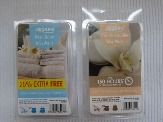 2 X Airpure Candle Fragranced Wax Melt - French Vanilla - Fresh Linen-