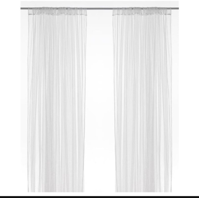 Ikea Lill Sheer Net Curtains 1 Pair White Long Curtains White Curtains