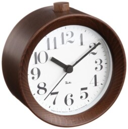 Lemnos Riki Alarm Clock Alarm Clock Brown Wr09-15 Bw Table Clock Japan