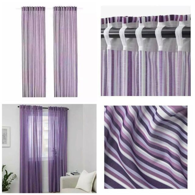 Ikea Praktklocka Curtains,1 Pair Stripe,145x250cm
