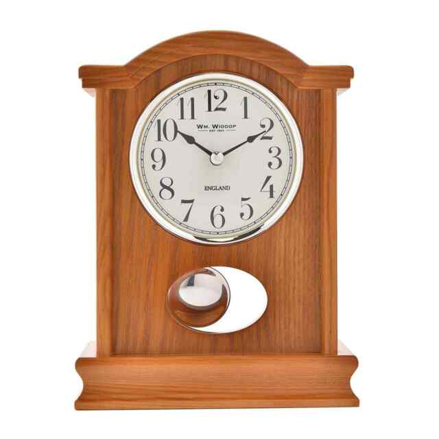 Widdop Broken Arch Oak Mantel Clock With Pendulum W2967oak
