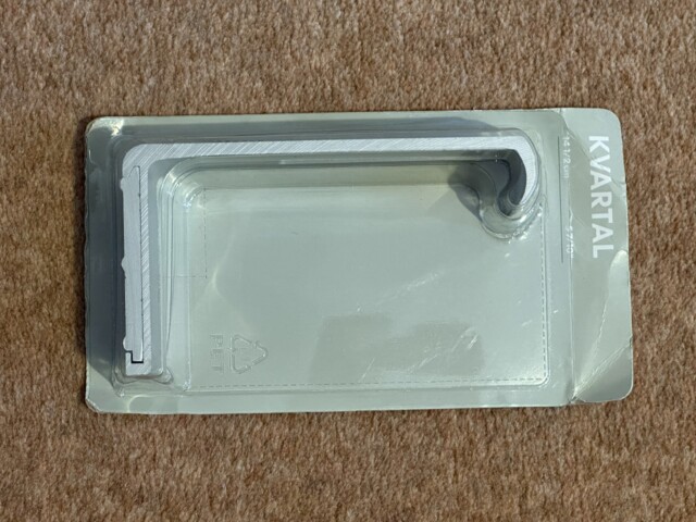 Ikea Kvartal Wall Bracket 14.5cm Single Triple Curtain Rail Track