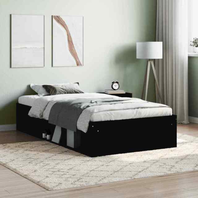 Bed Frame Black 90x190 Cm Single Vidaxl