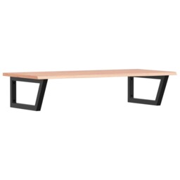 Basin Shelf Wall Mounted Bathroom Countertop steel And solid Wood Oak