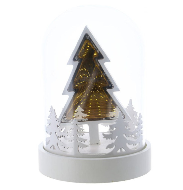 2pc Noma 18cm Christmas Tree Infinity Mirror Dome 1217020 18 Warm Led