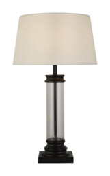 Table Light Black Pedestal Matt Searchlight 5141bk