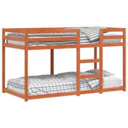 Bunk Bed Wax Brown 90x190 Cm Solid Wood Pine Vidaxl
