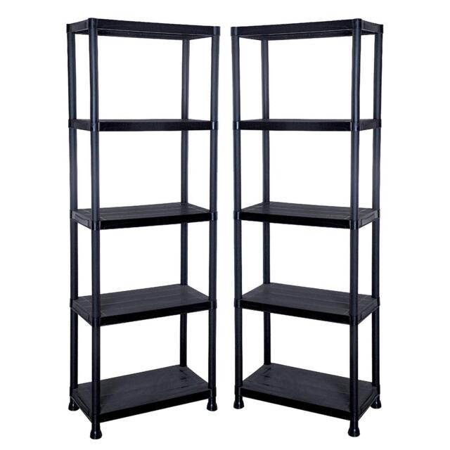 Plastic Shelving Storage Unit Garage Shed Warehouse Racking Shelf