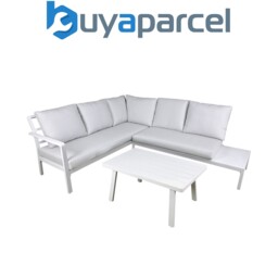 Dellonda Dg53 Kyoto Aluminium Outdoor Corner Sofa & Coffee Table Set