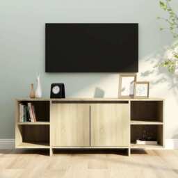Tv Cabinet Sonoma Oak 130x35x50 Cm Engineered Wood Vidaxl