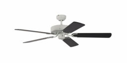 "Low Profile Ceiling Fan Without Lights Potkuri White Black 52"" Indoor"
