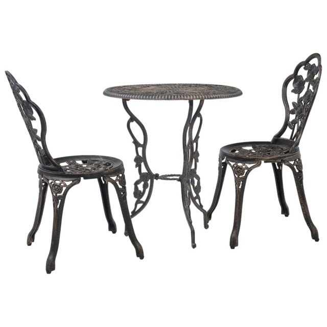 Bistro Bench Patio Outdoor Bench Cast Aluminium 100cm Multi Colours