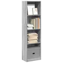 Bookcase Grey Sonoma 40x24x143 Cm Engineered Wood Vidaxl