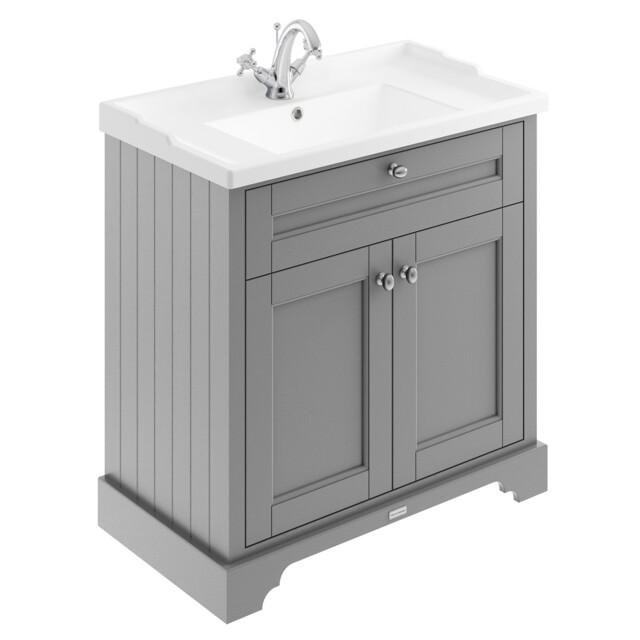 Old London Floor Standing Vanity Unit Basin 800mm Storm Grey