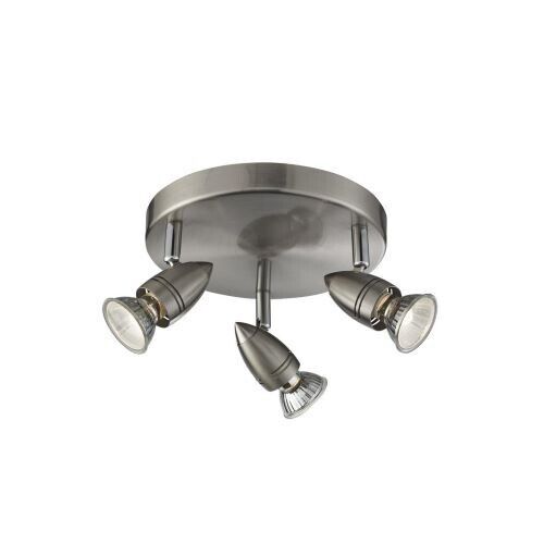Searchlight 3lt Spotlight Plate - Satin Silver 700073