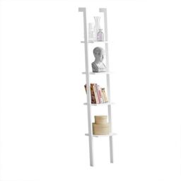 Sobuy Modern 4 Tiers Ladder Shelf, Display Storage Wood Wall