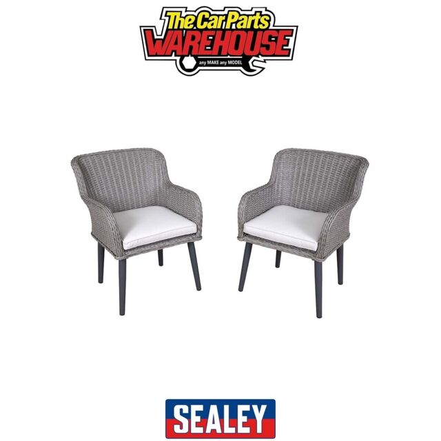 Sealey Dg76 Dellonda Buxton Rattan Wicker Outdoor Chairs Set 2pc