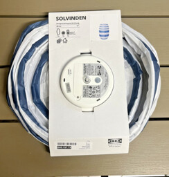 Ikea Solvinden Led Solar-powered Pendant Lamp Outdoor Oval/blue Stripe