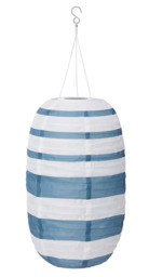 Ikea Solvinden Led Solar-powered Pendant Lamp Outdoor Oval/blue Stripe