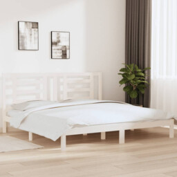 Bed Frame White Solid Pine 2ft6 Small Single 75x190cm Headboard Sturdy