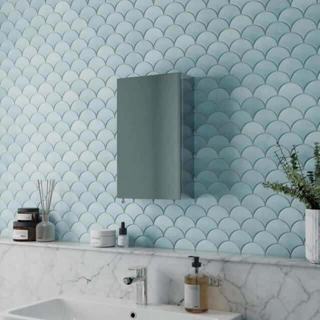 Single Door Stainless Steel Mirror Cabinet 500x300mm Modern Bathroom