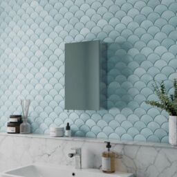 Single Door Stainless Steel Mirror Cabinet 500x300mm Modern Bathroom