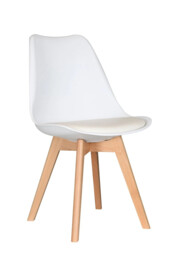 Modern Dining Chair Padded Seat With Wooden Legs Retro Modern Home Set