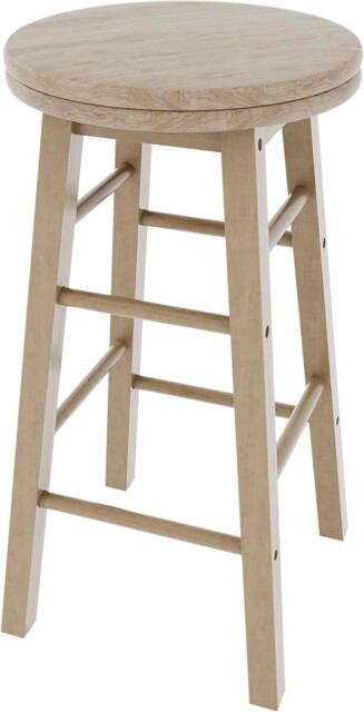Modern 360° Swivel Breakfast Bar Stool For Kitchen Counters, Natural
