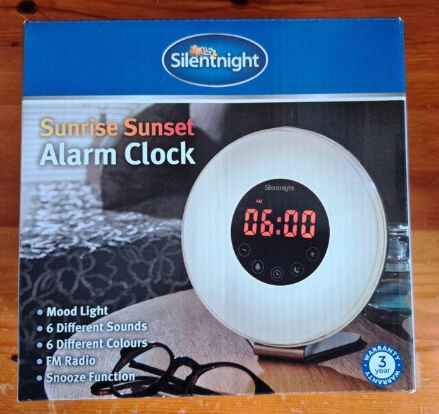 Silentnight Sunrise Sunset Alarm Clock With Radio - Brand New, Box