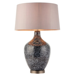 Table Light Black Ilsa Black/grey Glass & Matt Nickel Mink Endon 79842