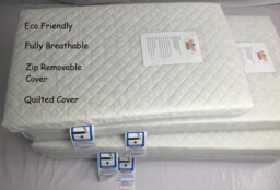 Spacesaver Cot Mattress 85cm X 50cm X 7cm Zipped Cover Uk Mfd Non