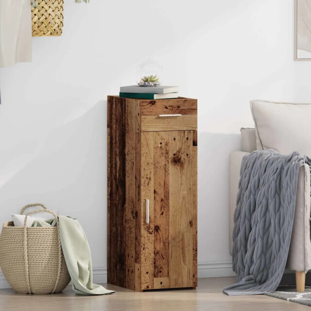 Sideboard Old Wood 30 X 42.5 X 93 Cm Engineered Wood Vidaxl
