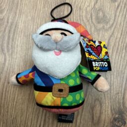 Britto Christmas Santa Soft Plush Hanging Tree Ornaments H2