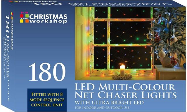 Christmas Lights 180 Led Net 8 Mode Sequence Multi Coloured 77820