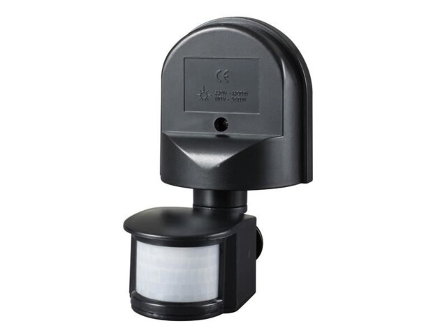 Meridian Lighting - Wall Mounted Pir Motion Detector Black