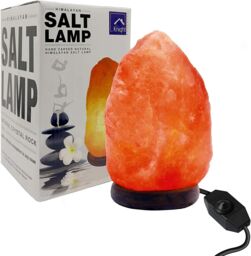 Himalayan Salt Lamp Natural And Handcrafted With Wooden Base