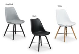 Julian Bowen Kari Black, White And Grey Faux Leather Dining Chair