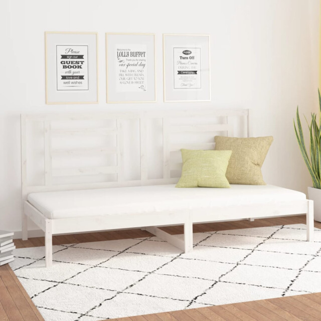 Day Bed Without Mattress White 80x200 Cm Solid Wood Pine Vidaxl