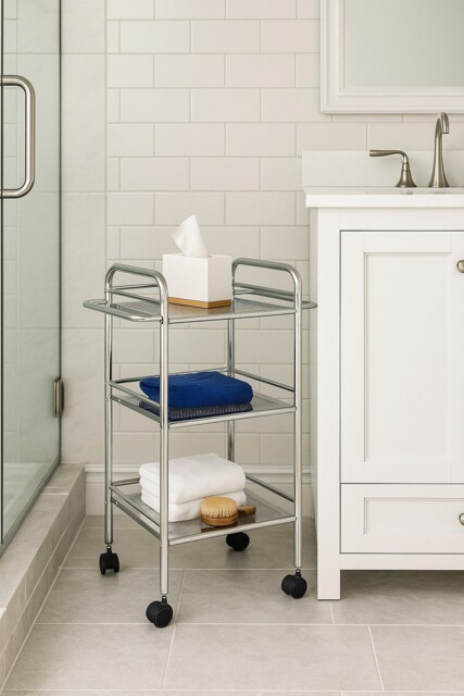 Lucy 3 Tier Bathroom/kitchen/beauty Salon/office Storage Trolley W