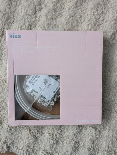 B&q Goodhome Kias Matt White Non Extendable Curtain Coil Track, (l) 3