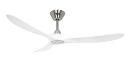 Dc Ceiling Fan With Remote Control Eco Genuino Brushed Chrome & White