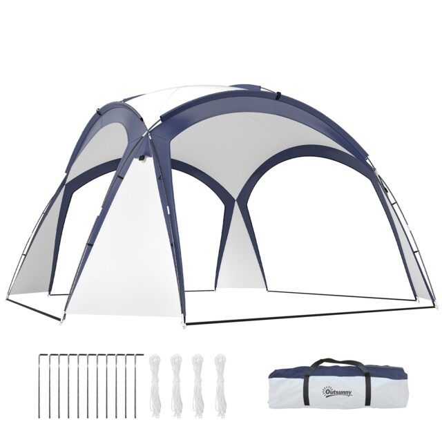 Outsunny Outdoor Gazebo Event Dome Shelter Party Tent For Garden Cream
