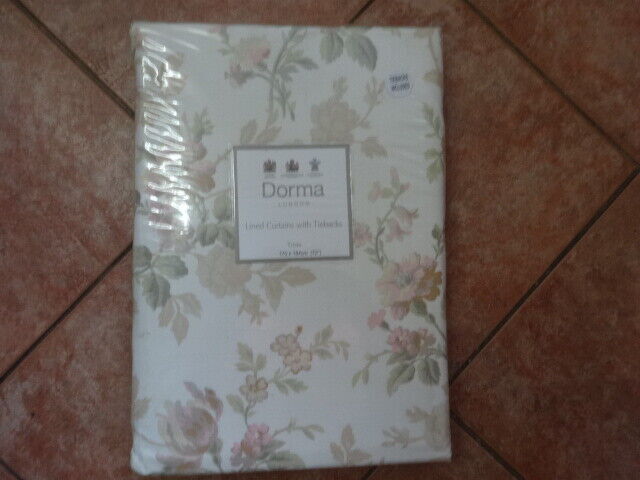 "Dorma ""trista "" Lined Curtains And Tiebacks 168 X 183cm Bnip"