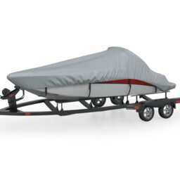 1/2x Boat Covers Grey Canva Storage Cover Boat Canopy Set Multi Sizes