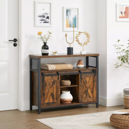 Industrial Brown Dining Sideboard Kitchen Cupboard Storage Cabinet