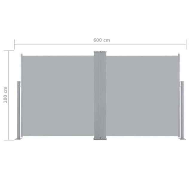 Garden Side Awning Windbreaker Sunshade Retractable Double-sided